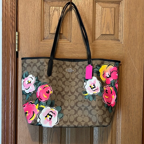 Coach | Bags | Coach Limited Edition City Tote Signature Canvas With ...